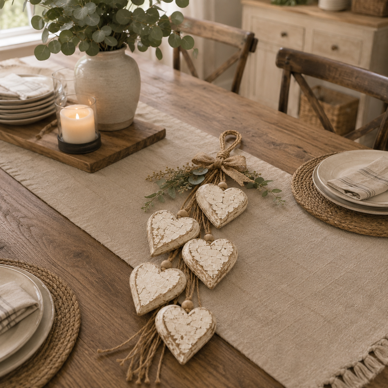 🍂🤎Hanging Heart Wall Decor