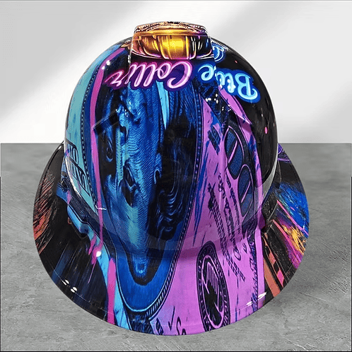 ⚡Father‘s Day 50% OFF 👷‍♂️ Blue Collar Daddy Hydro-Dipped Hard Hat | Industrial Rigid Impact-Resistant Safety Helmet with Full-Wrap Gloss Artwork