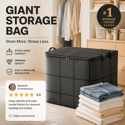 Giant storage bag – instantly enjoy a clean and organized home.