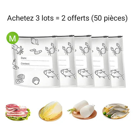 Reusable and Resealable Aluminum Storage Bag 🥢🌍 – Perfect for Storing and Protecting Your Food! 🌿
