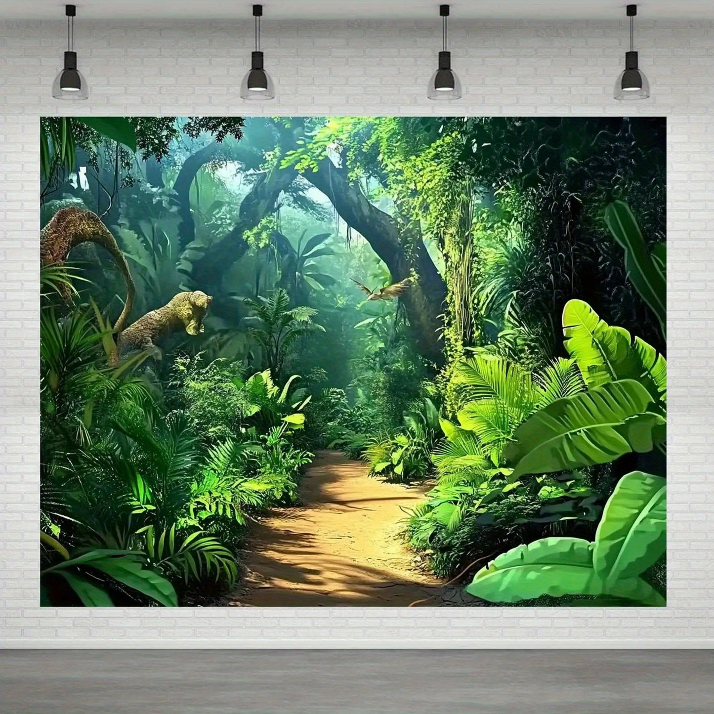 Dreamy Forest Background Banner - Outdoor Birthday Party Scene Decoration