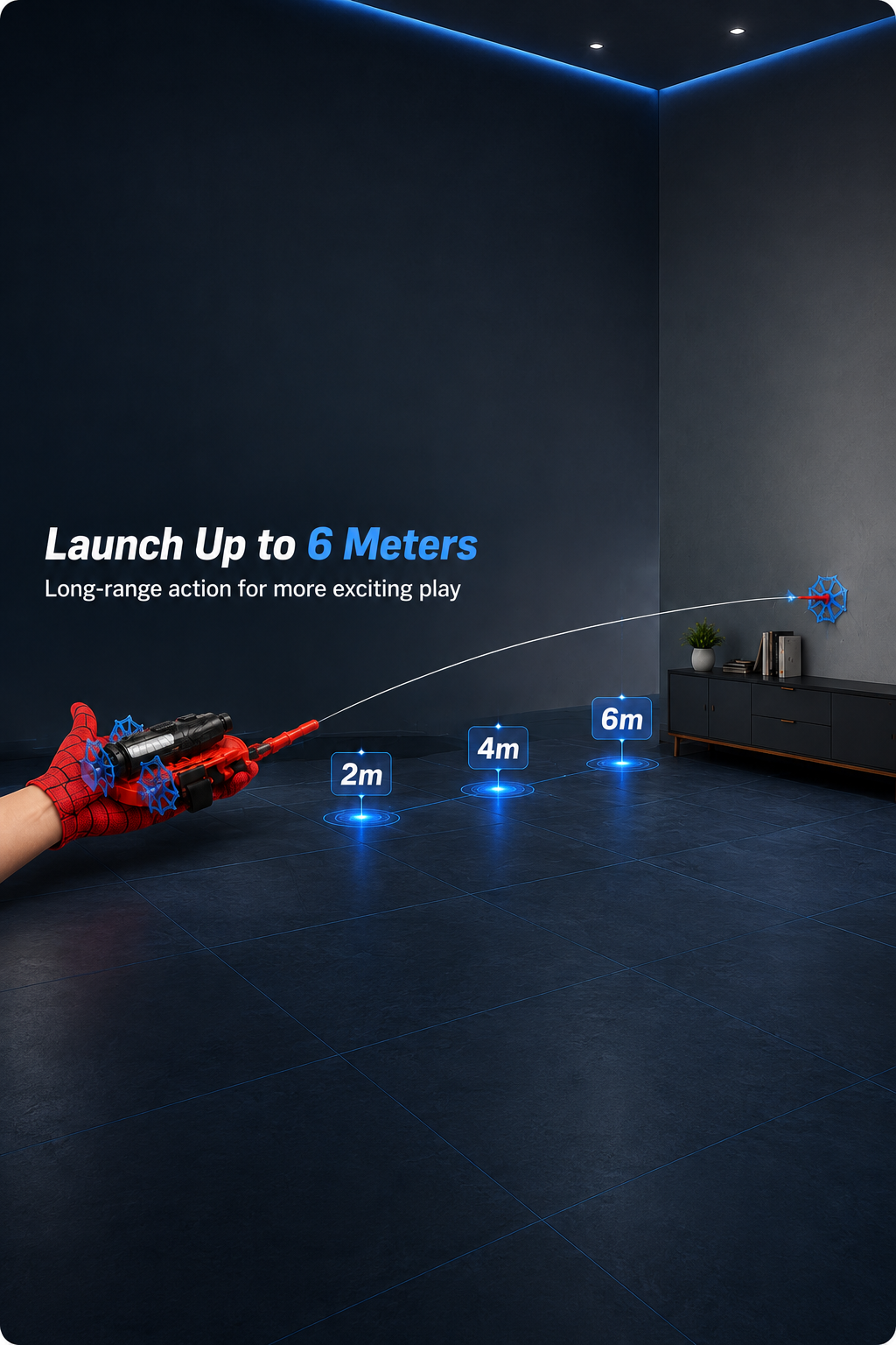 Wrist-Mounted Suction Dart Launcher | 6M Range Toy