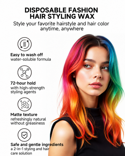 Temporary Hair Color Wax | Washable Styling Wax
