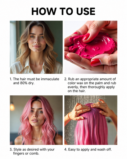Temporary Hair Color Wax | Washable Styling Wax