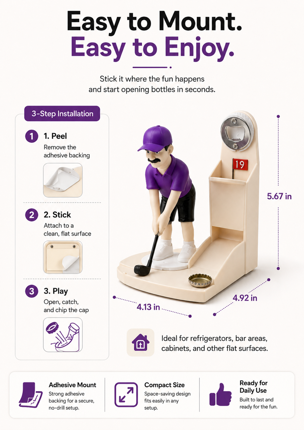 Golf Bottle Opener Game – Fun Gift for Golf & Beer Lovers