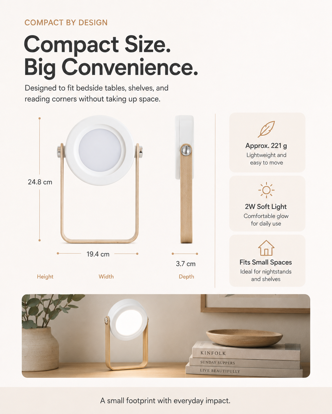4-in-1 Rechargeable Lamp | Desk Light & Lantern