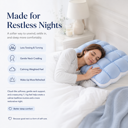 Cloud-Like Weighted Comfort Pillow – Soft Neck Support