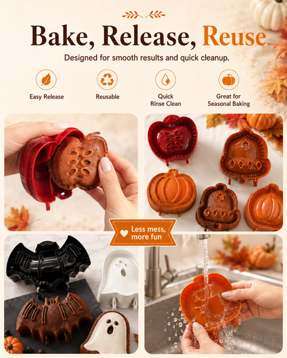 Halloween & Fall Baking Molds | 6 Festive Shapes