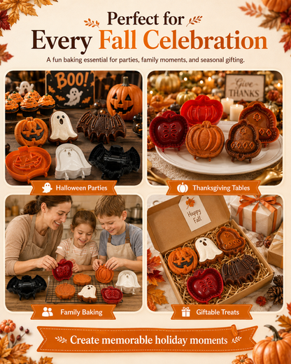 Halloween & Fall Baking Molds | 6 Festive Shapes