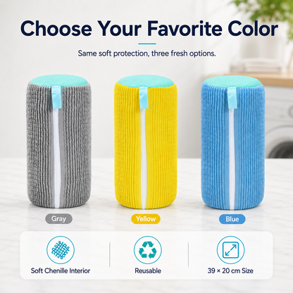 Machine-Wash Shoe Cleaning Bag | Soft Chenille Shoe Washer