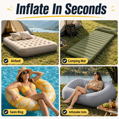 🔥Last Chance – 50% OFF Today Only!🎁 4-in-1 Mini Outdoor Air Pump 💨 Inflate🌬️ Deflate🔦 Illuminate🎒 Take It Anywhere.
