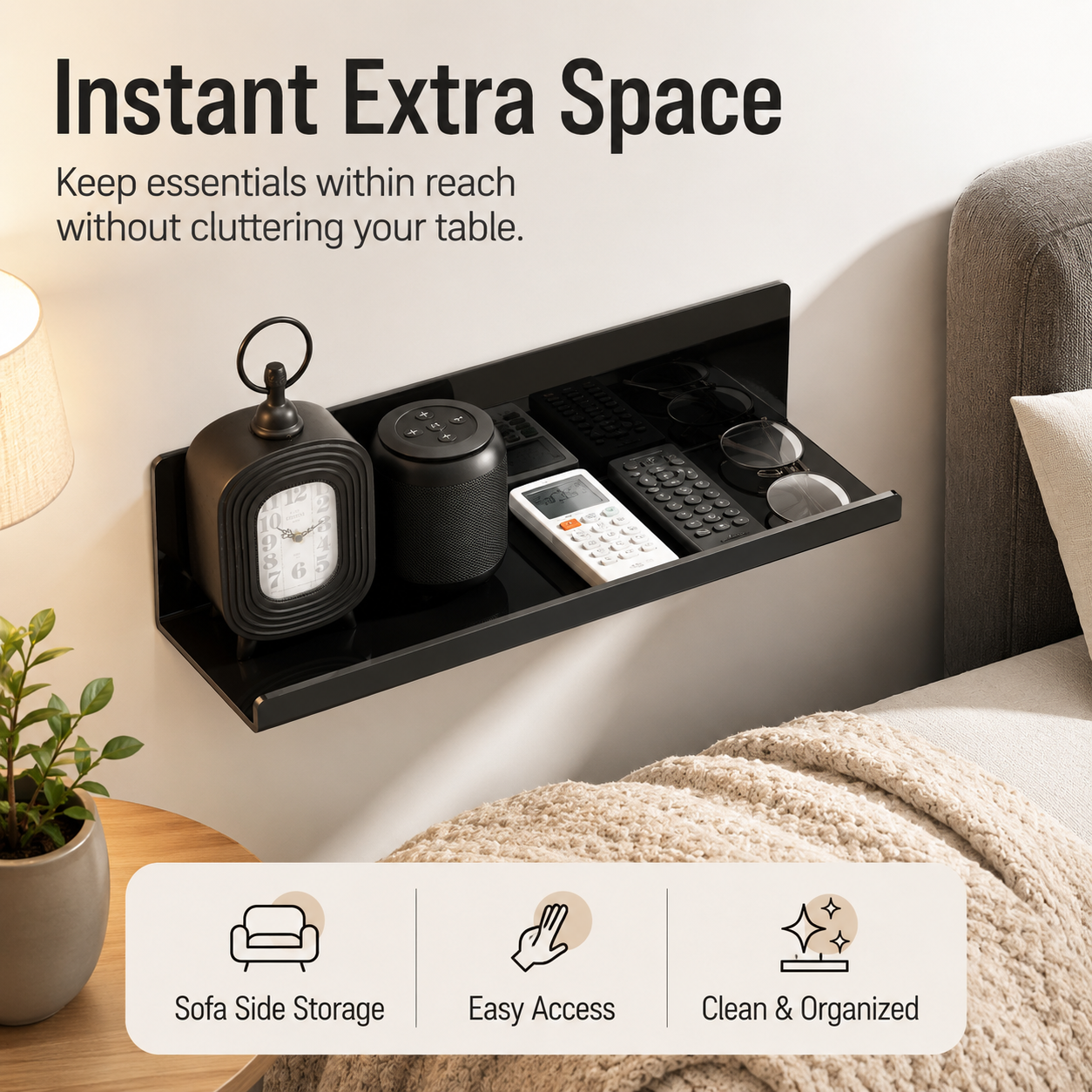 50％OFF⏳Buy One get one free🔥Super practical wall-mounted storage rack (no drilling required)