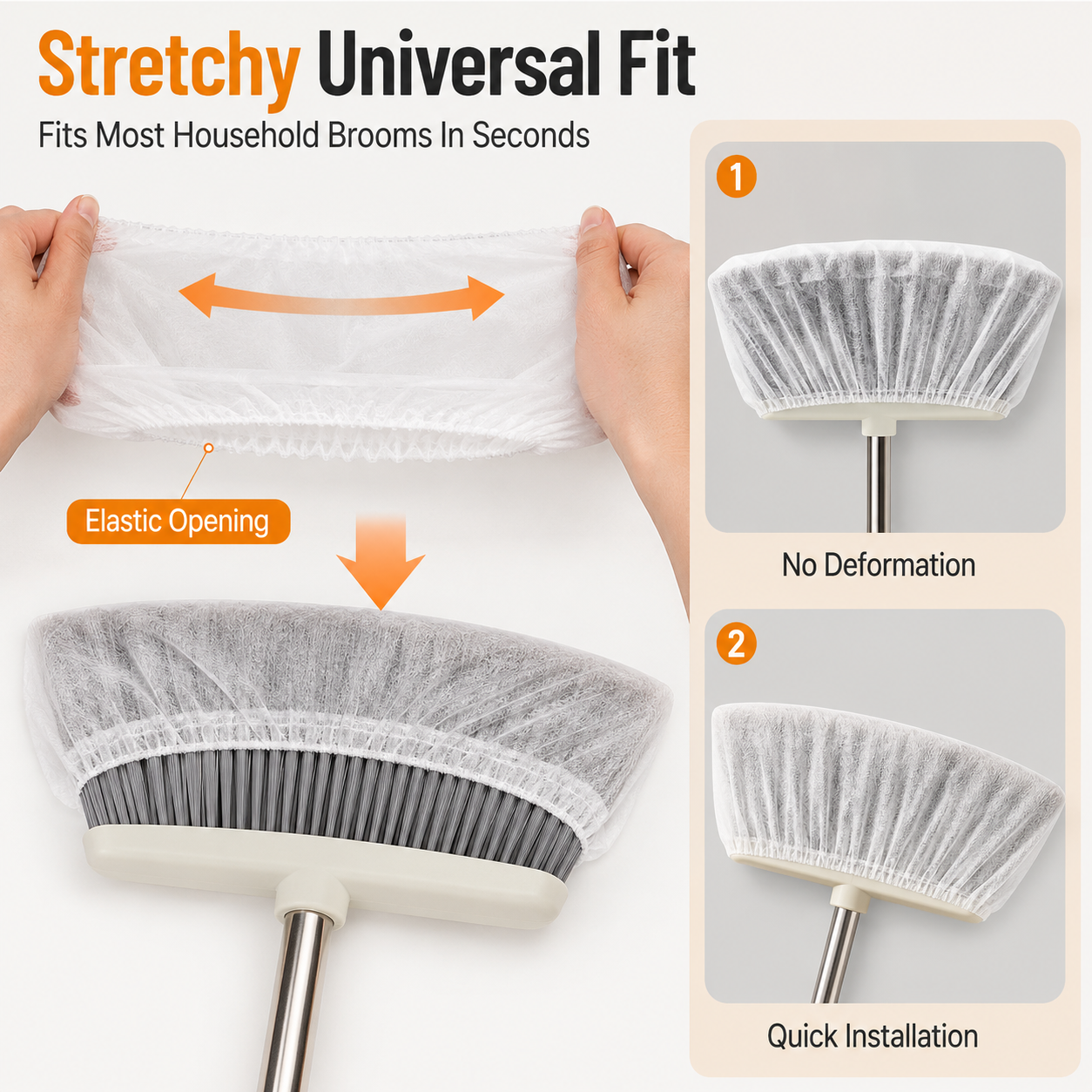 Disposable Broom Cleaning Covers – Trap Hair, Dust & Dirt While You Sweep