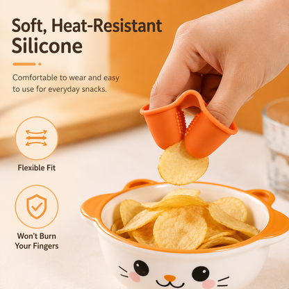 🍟 No-Mess Silicone Snack Tongs – Keep Fingers Clean While Enjoying Chips & Snacks