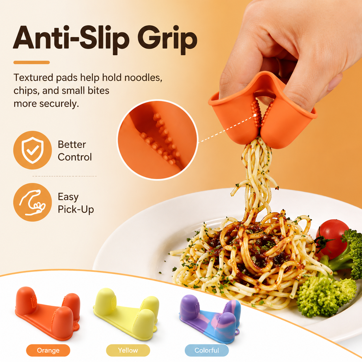 🍟 No-Mess Silicone Snack Tongs – Keep Fingers Clean While Enjoying Chips & Snacks