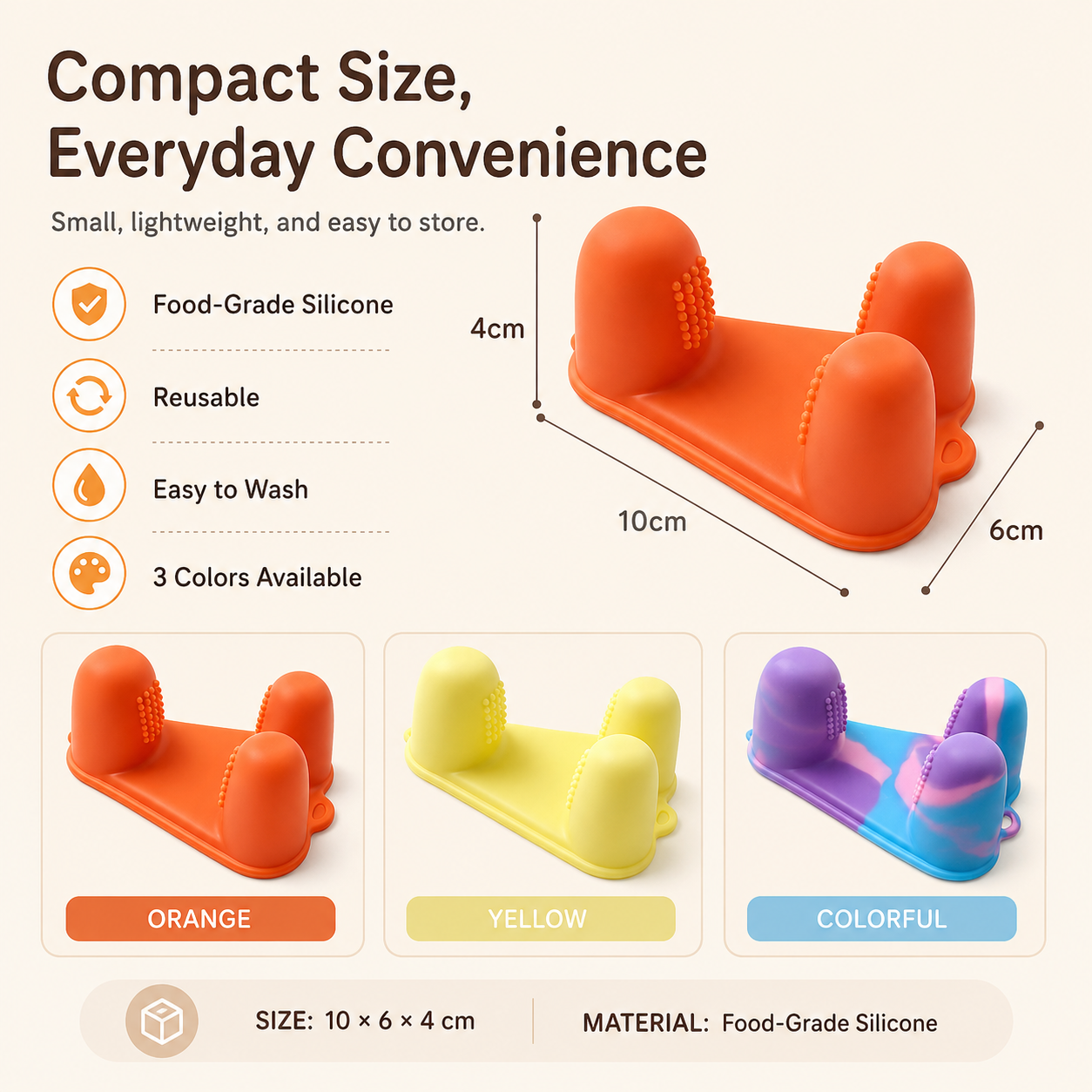 🍟 No-Mess Silicone Snack Tongs – Keep Fingers Clean While Enjoying Chips & Snacks