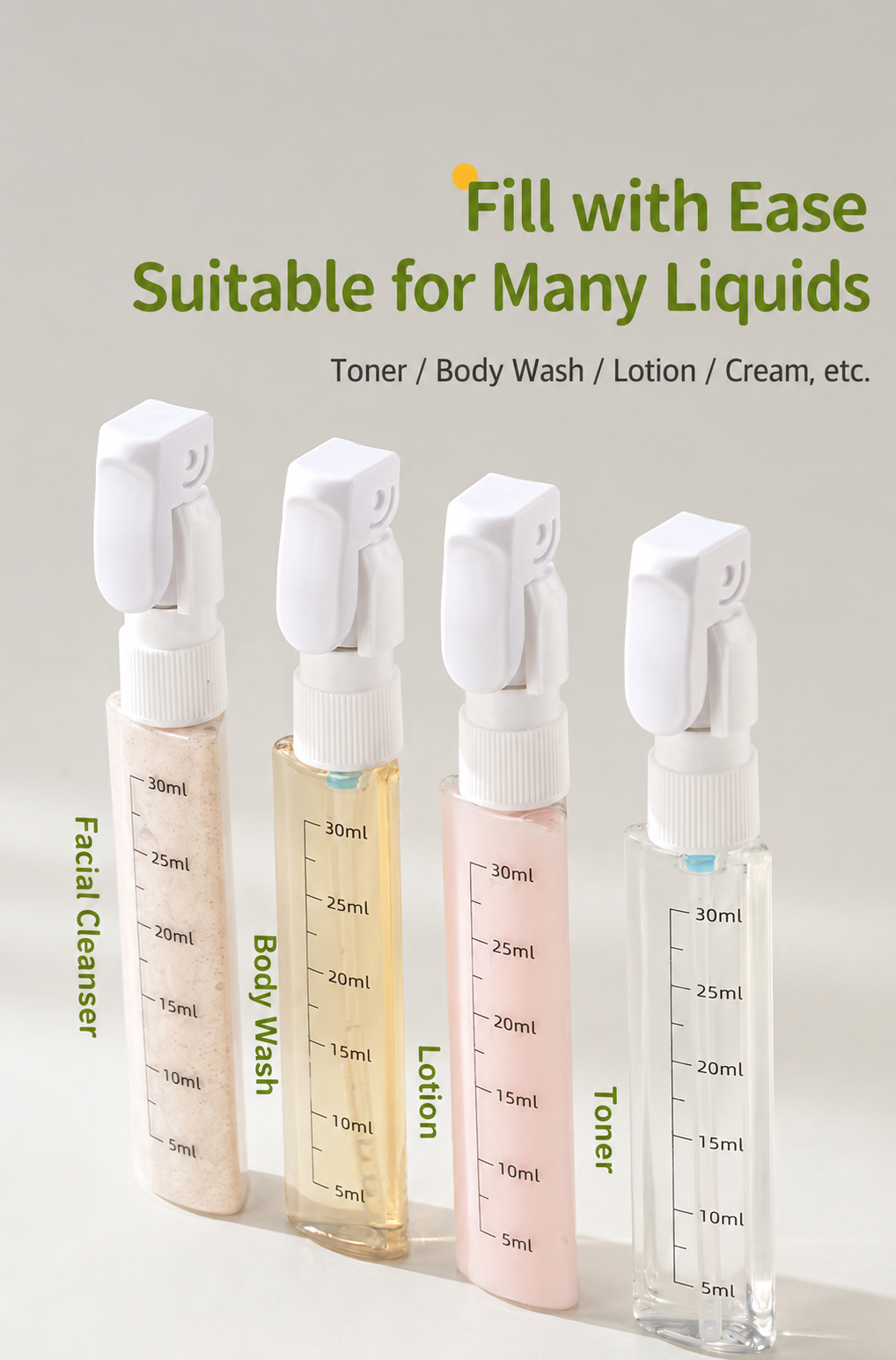 🔥Ultra-lightweight and eco-friendly four-in-one travel dispensing bottle