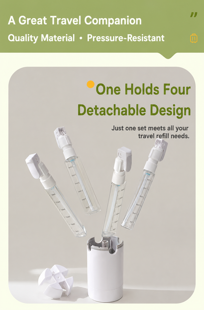 🔥Ultra-lightweight and eco-friendly four-in-one travel dispensing bottle