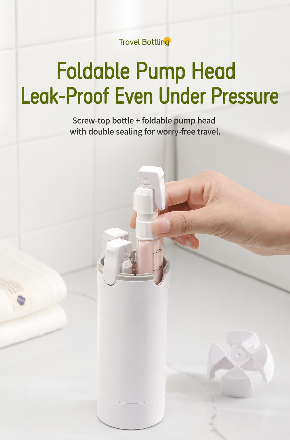 🔥Ultra-lightweight and eco-friendly four-in-one travel dispensing bottle