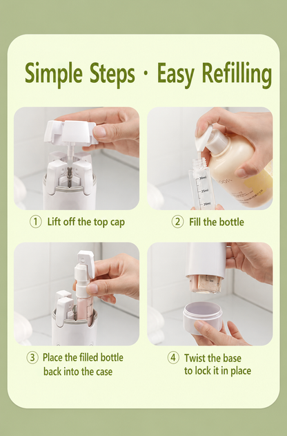 🔥Ultra-lightweight and eco-friendly four-in-one travel dispensing bottle