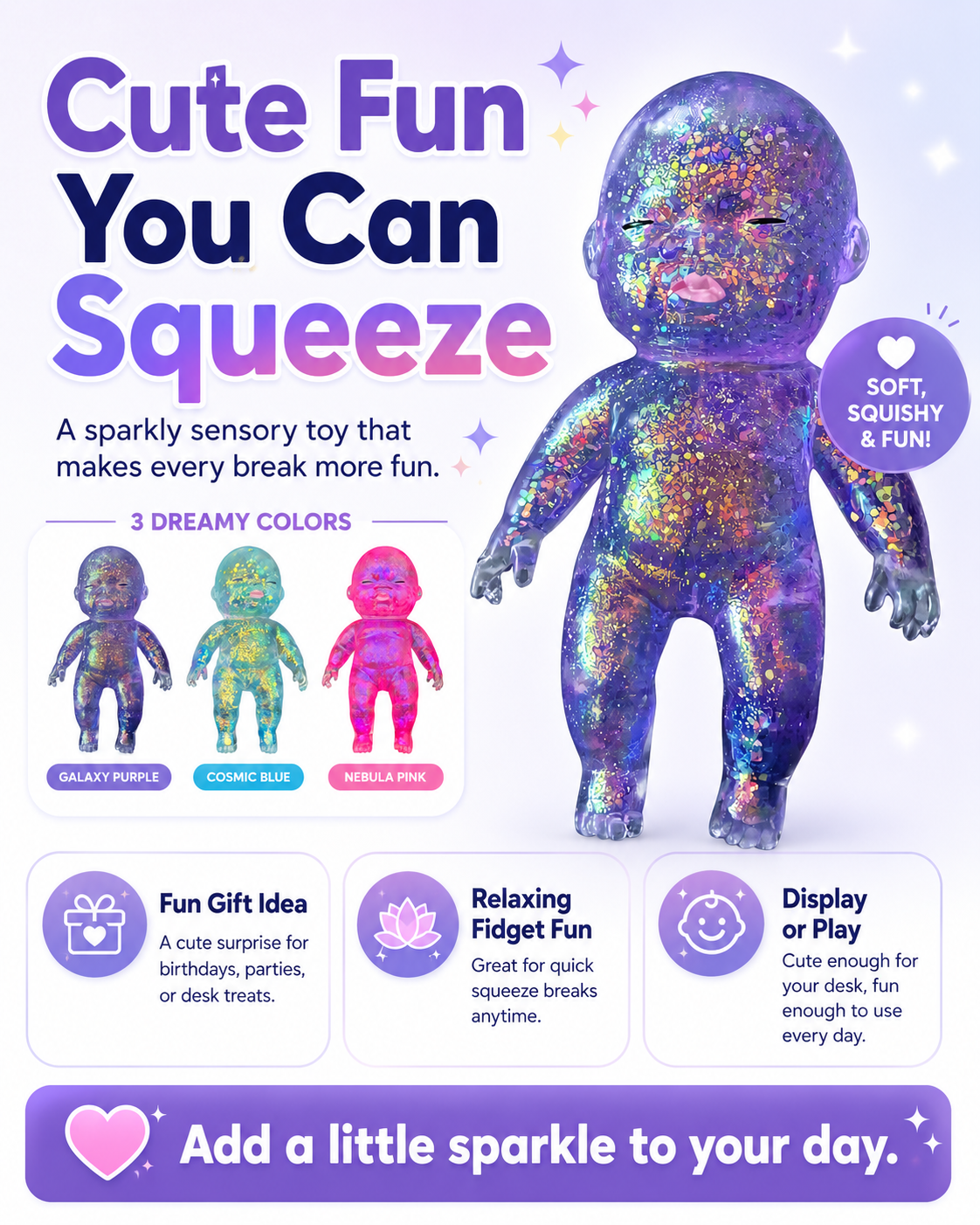 50％OFF Limited Time Deal✨Galaxy Glitter Squishy Baby Stress Relief Toy