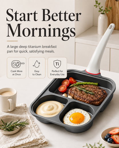 Pure titanium alloy, uncoated, 100% healthy and safe breakfast cooker – the top choice for your family's health.