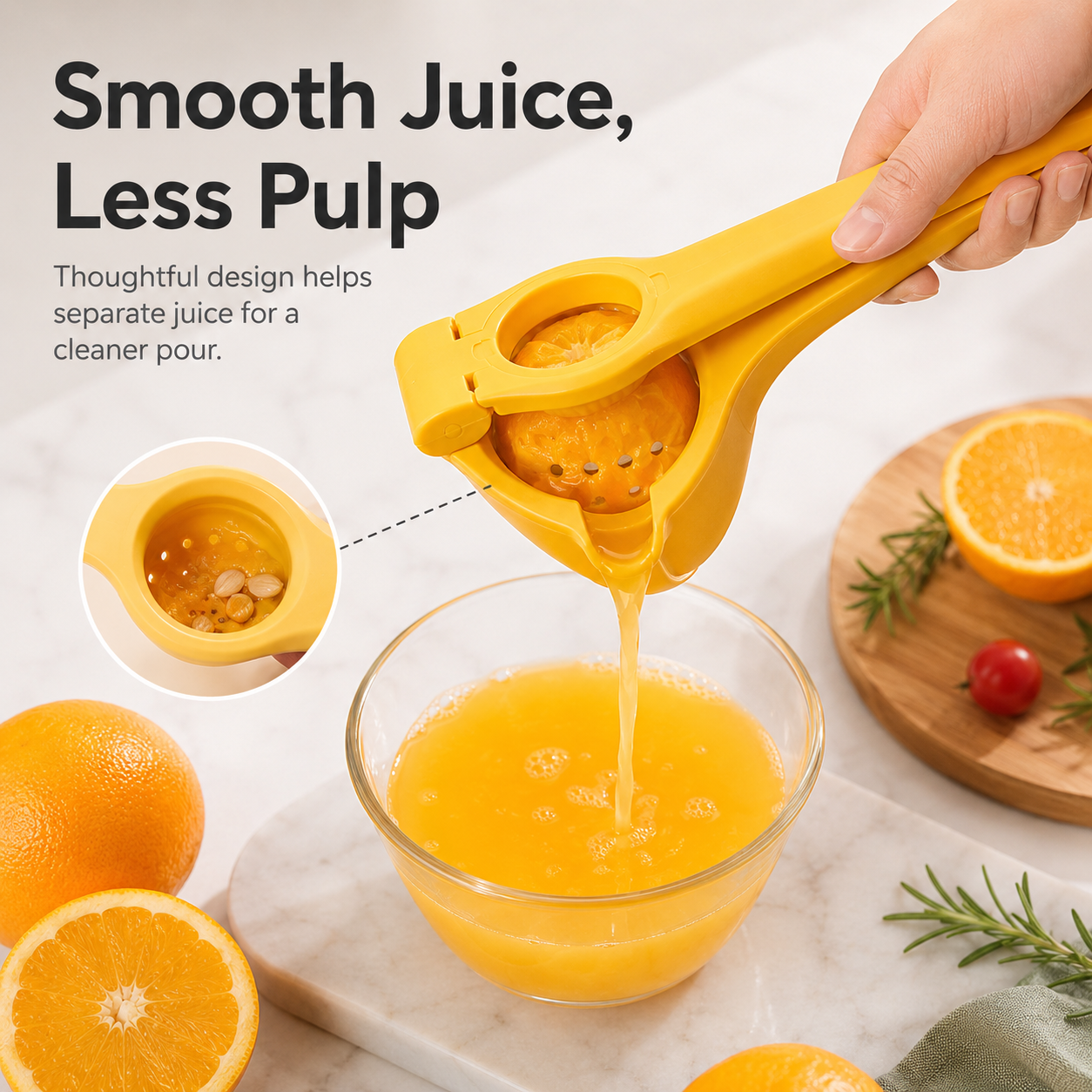 🍊 Manual Citrus Juicer Clip – Fresh Juice Squeezer for Lemon, Orange & Lime