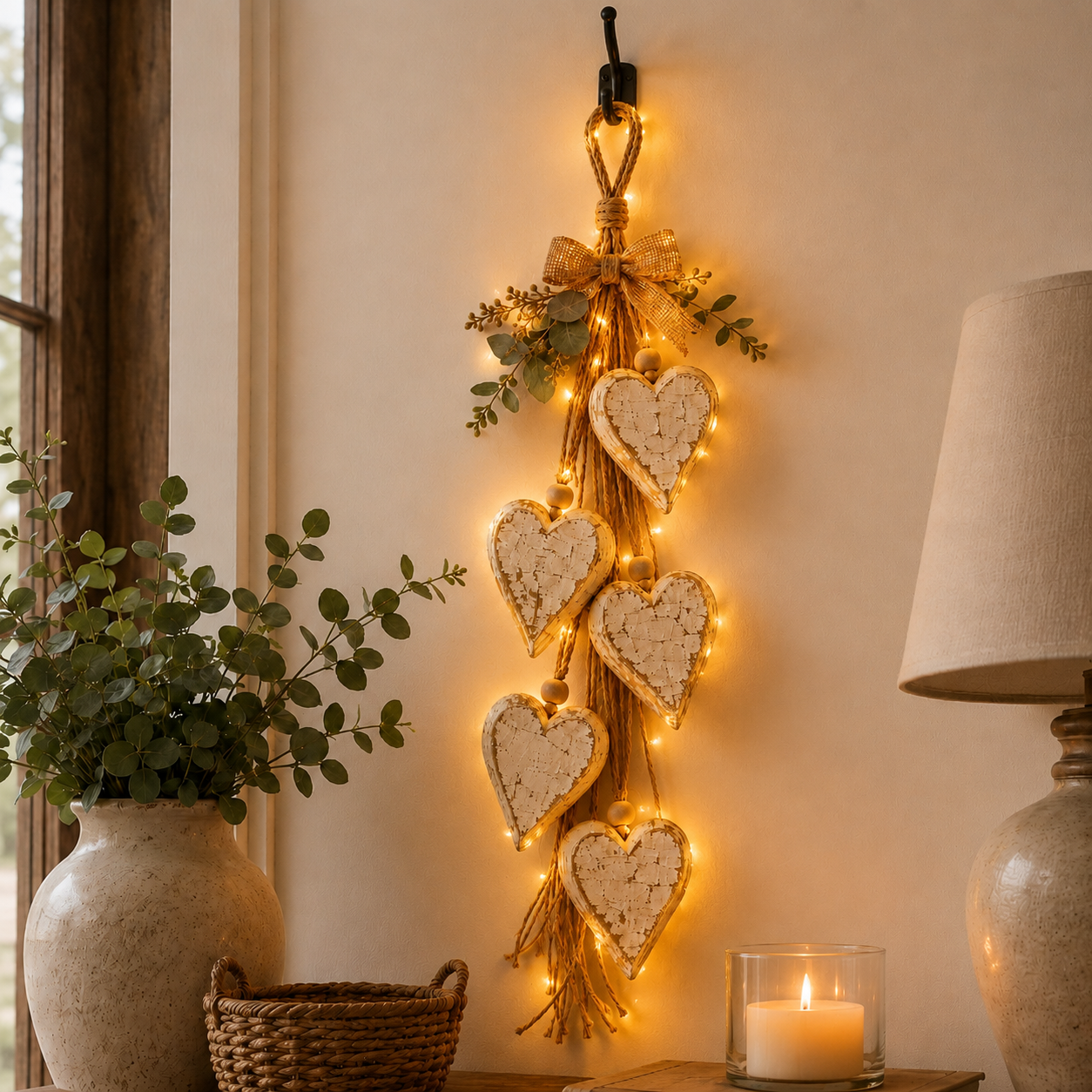 🍂🤎Hanging Heart Wall Decor