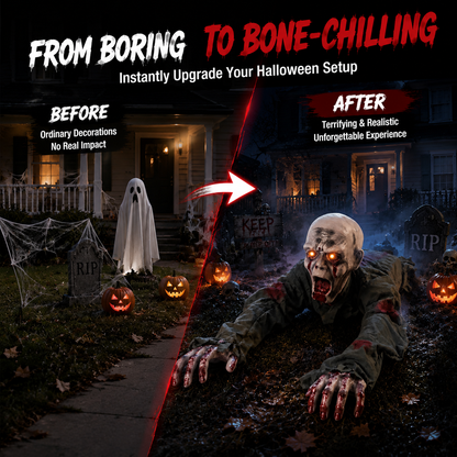 🎃 Limited-Time 50%OFF Halloween Sale | Animated Crawling Ghost with Glowing Eyes – 110cm Horror Decoration