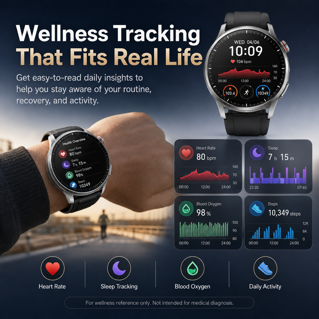 ❤️Smart Fitness AI Watch with Bluetooth Calling & Daily Activity Tracking
