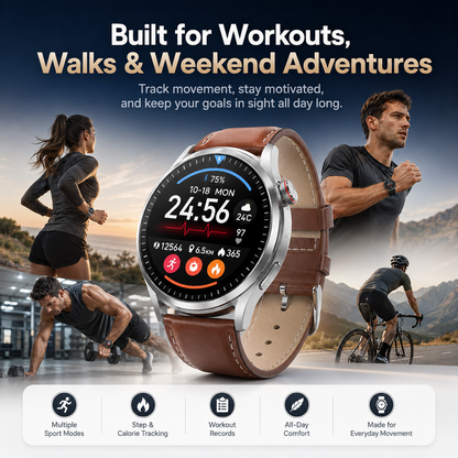 ❤️Smart Fitness AI Watch with Bluetooth Calling & Daily Activity Tracking