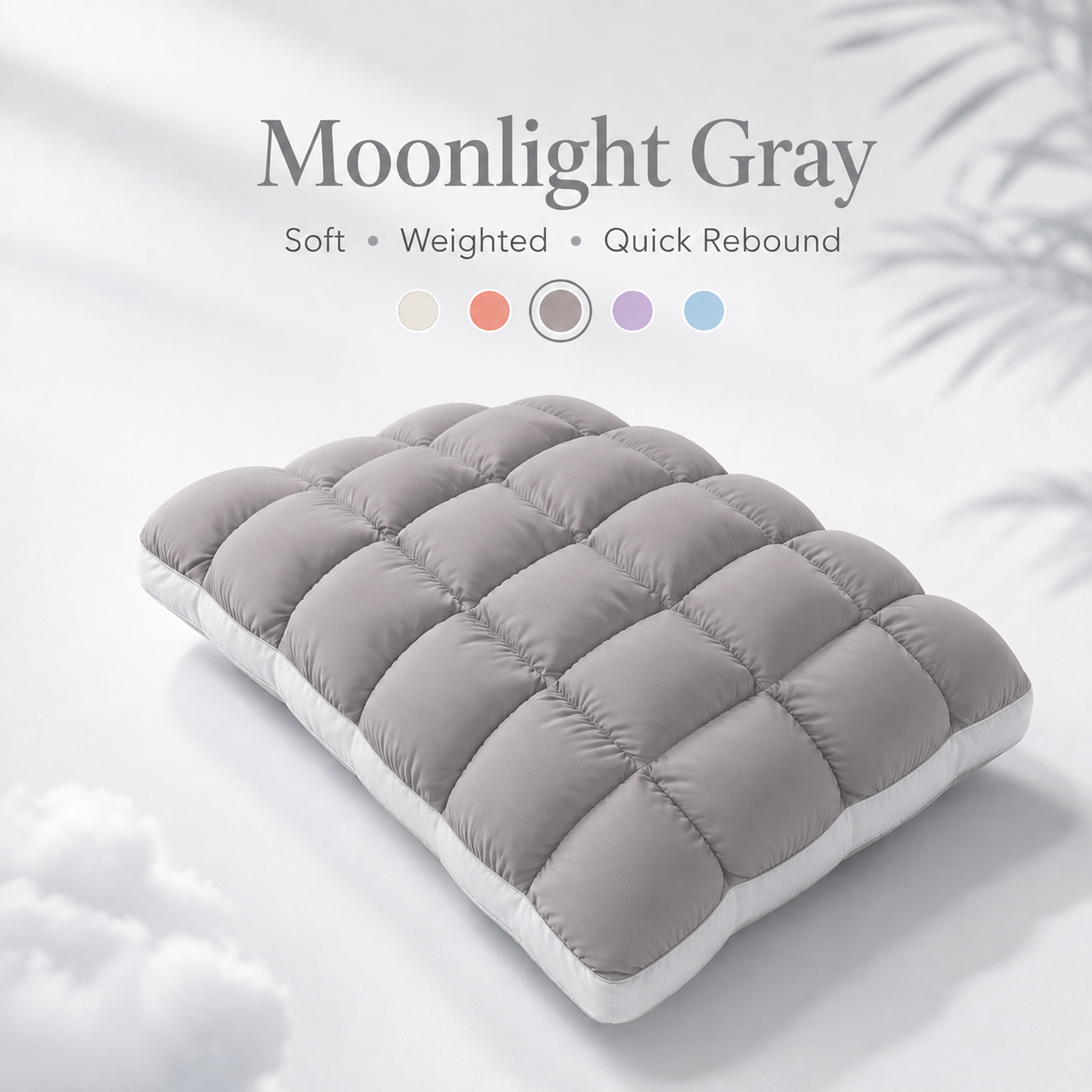 Cloud-Like Weighted Comfort Pillow – Soft Neck Support