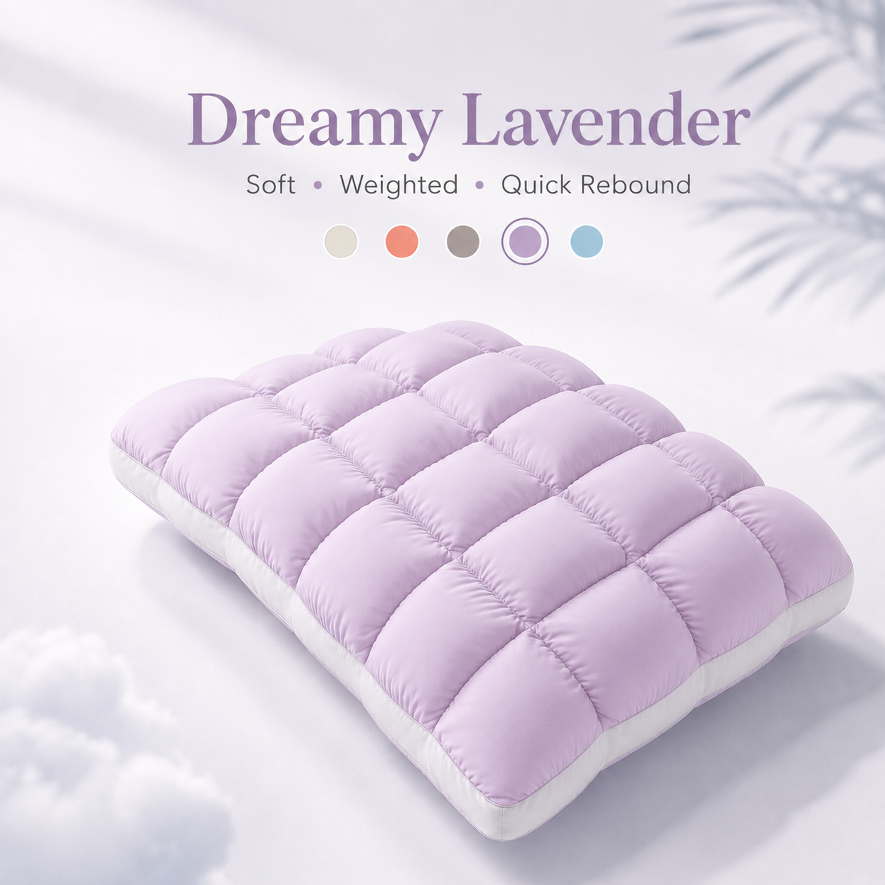 Cloud-Like Weighted Comfort Pillow – Soft Neck Support