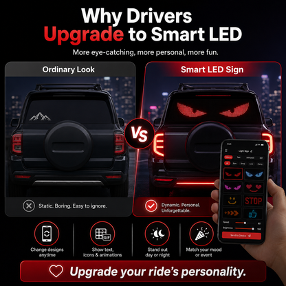 App-Controlled Smart Car LED Sign – Customizable Display