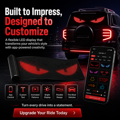 App-Controlled Smart Car LED Sign – Customizable Display