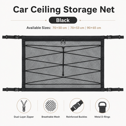 🚙 Car Ceiling Cargo Net Organizer – Smart Overhead Storage for SUVs & Vans