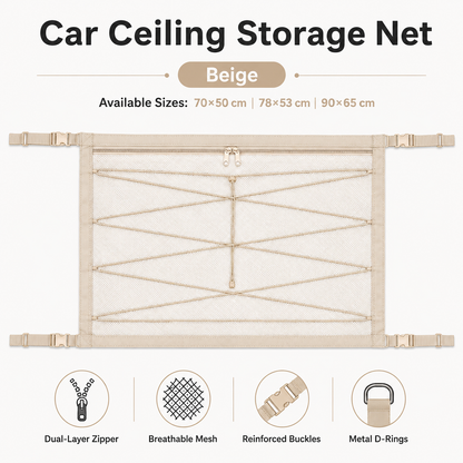 🚙 Car Ceiling Cargo Net Organizer – Smart Overhead Storage for SUVs & Vans