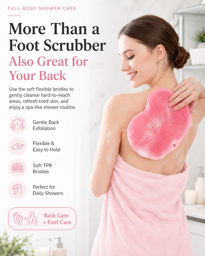 ✨Silicone Shower Foot & Back Scrubber Mat | Hands-Free Cleaning