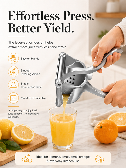 🍋Heavy-Duty Manual Citrus Press – Fresh Juice in Seconds