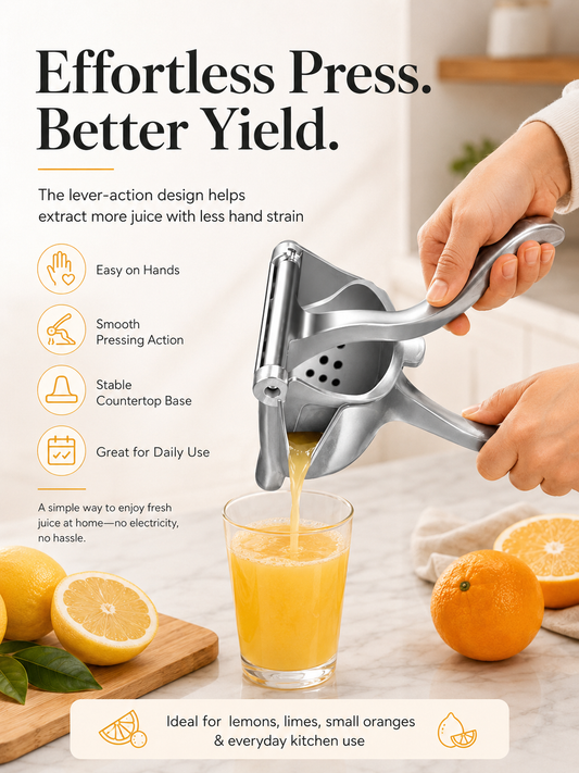 🍋Heavy-Duty Manual Citrus Press – Fresh Juice in Seconds
