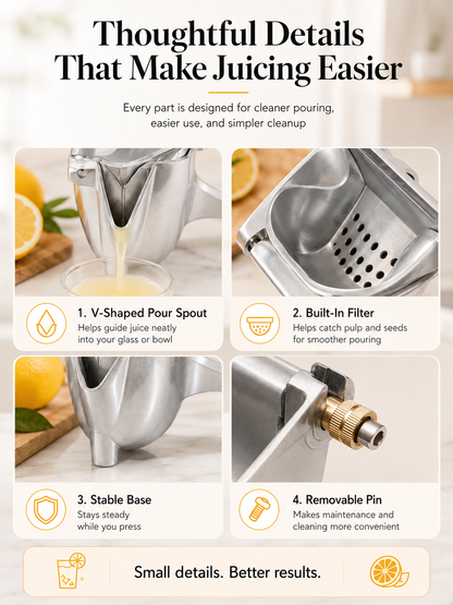 🍋Heavy-Duty Manual Citrus Press – Fresh Juice in Seconds