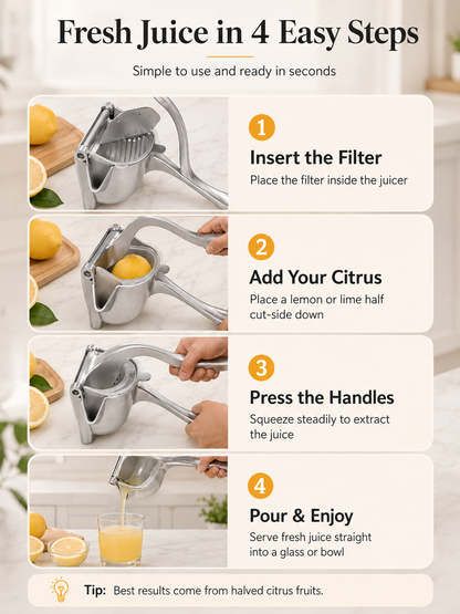 🍋Heavy-Duty Manual Citrus Press – Fresh Juice in Seconds