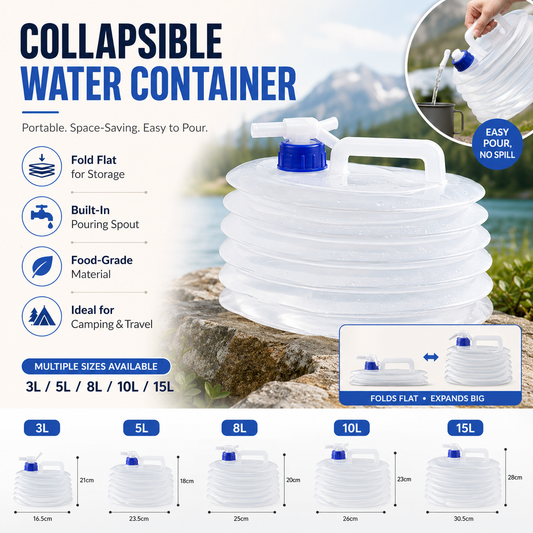 Collapsible Water Container with Spout | Camping & Travel