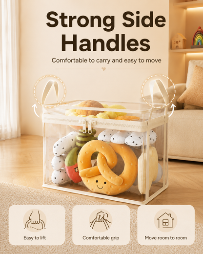 Latest👜🔥Heavy-Duty Clear Storage Box – Hinged Lid, Large Capacity