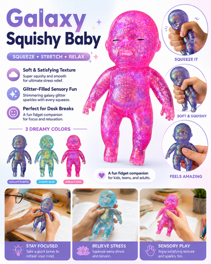 50％OFF Limited Time Deal✨Galaxy Glitter Squishy Baby Stress Relief Toy