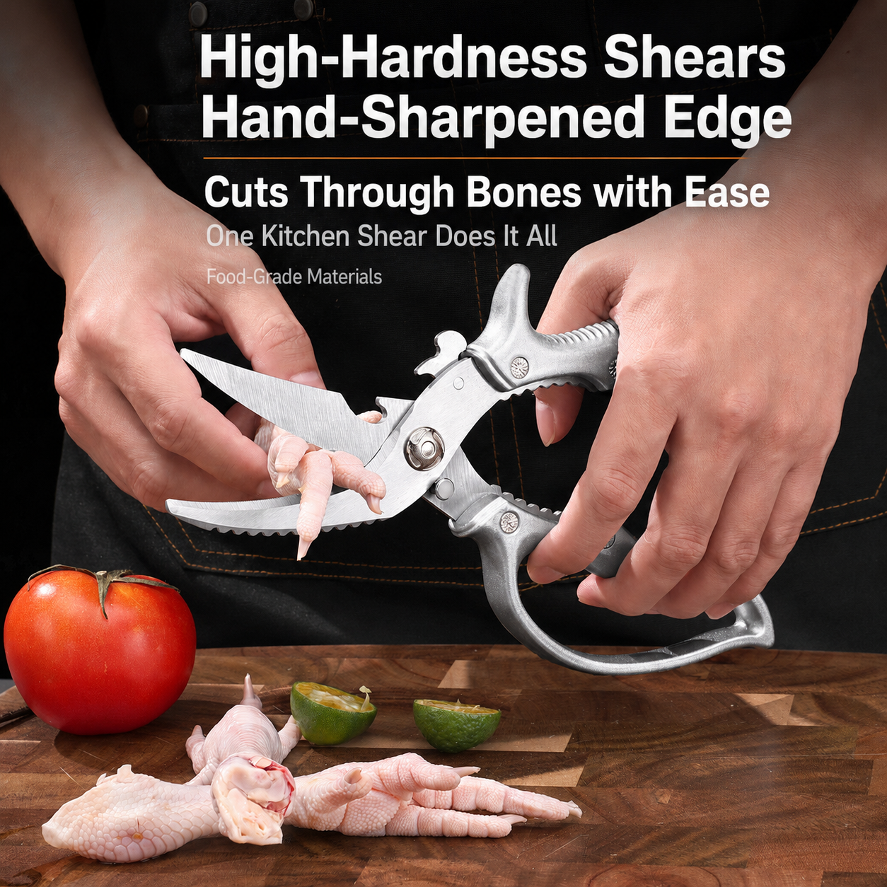 🔪Professional Heavy-Duty Kitchen Shears – Stainless Steel Poultry Scissors for Cutting Meat, Bone & Fish