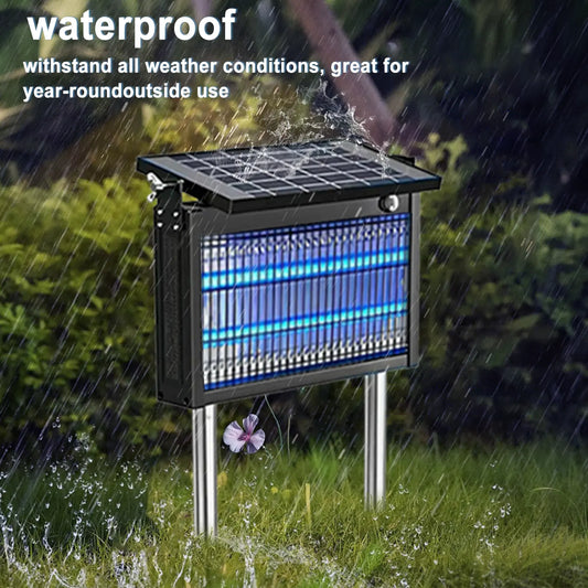Solar Mosquito Zapper – Waterproof, Smart Light Sensor, Rechargeable