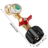 Propane Refill Adapter with Valve & Gauge, Ball Valve Gas Tank Gas Connector
