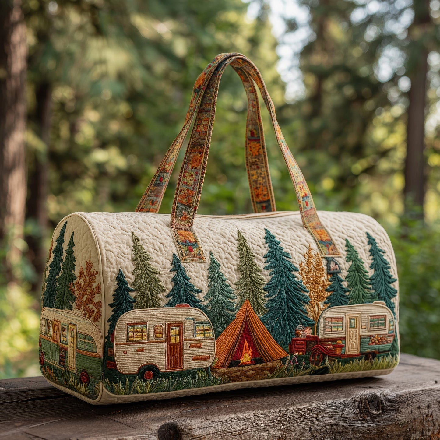 Woodland Camp Retreat Quilted Duffle Bag GFTOHD9759