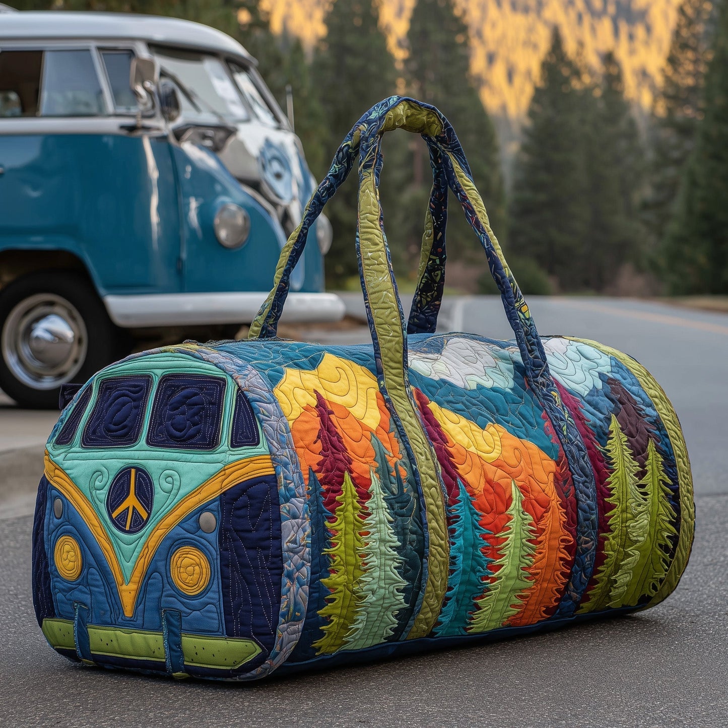Hippie Vibe Quilted Duffle Bag GFTONL5858